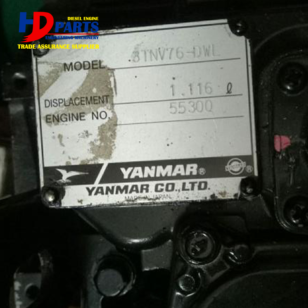 Excavator For Yanmar 3TNV76 3TNV76T Engine Assembly