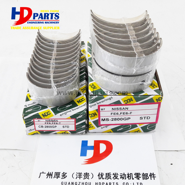 For Nissan Diesel Engine Parts FE6 Main And Con Rod Bearing Standard Size
