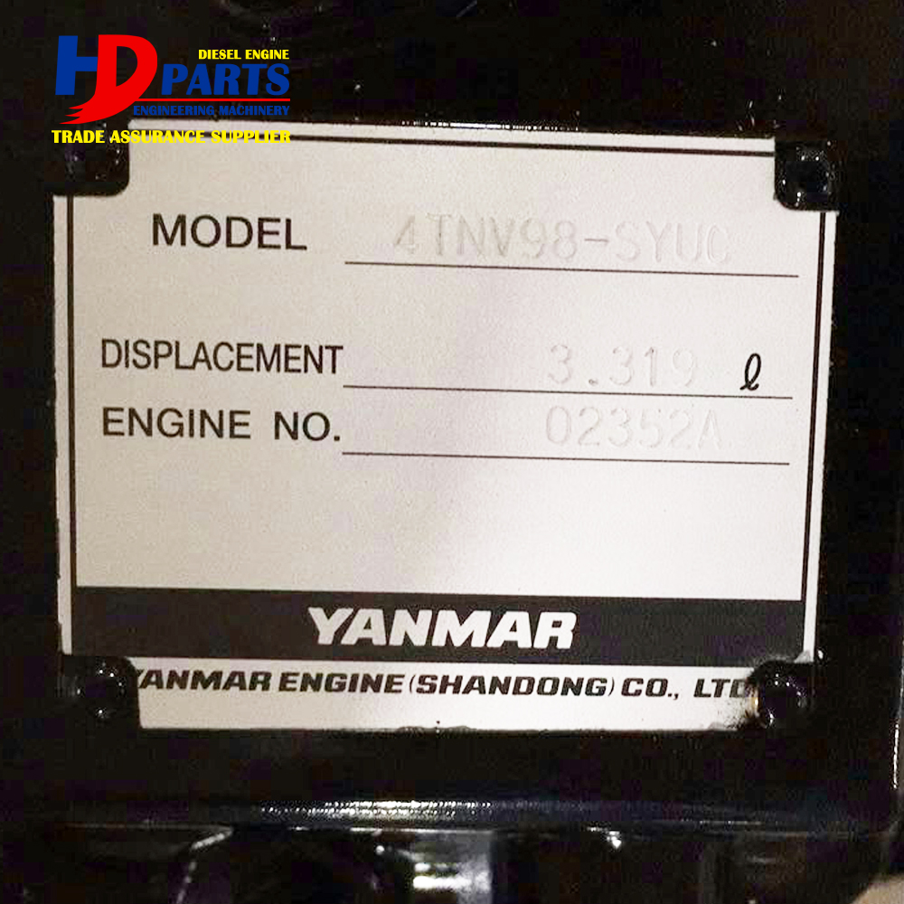 For Yanmar 4TNV98 Diesel Engine Assy 47.4KW 02352A